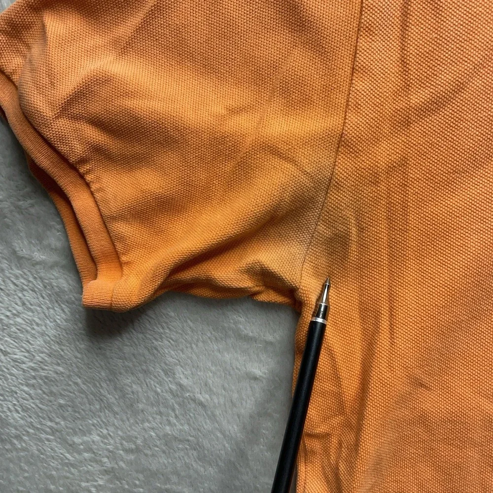 Polo Ralph Lauren Boys XL Orange Polo Shirt Green Pony Sunfaded Casual Preppy